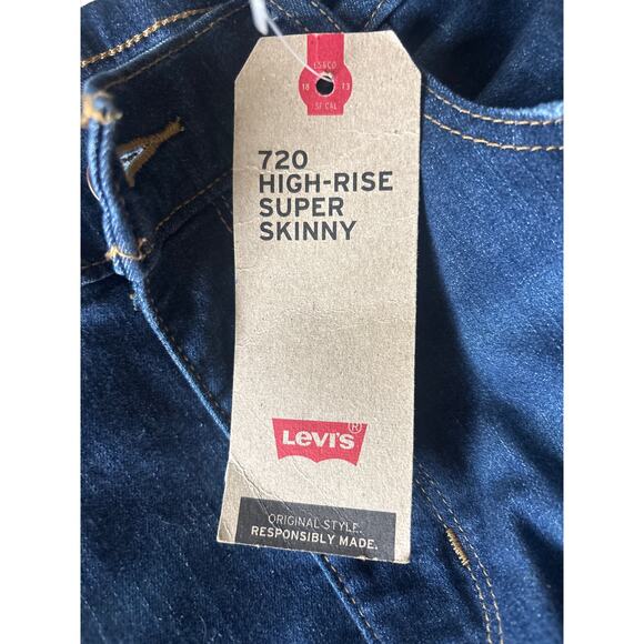 NWT LEVIS 720 High Rise Super Skinny Jeans  33 x 30 - Picture 5 of 8